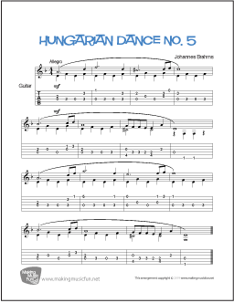 Old Hungarian Dances Guitar By Ferenc Farkas Free Sheet Music