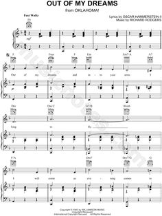 Out Of My Dreams (from Oklahoma!) By Oklahoma! (Musical) Free Sheet Music