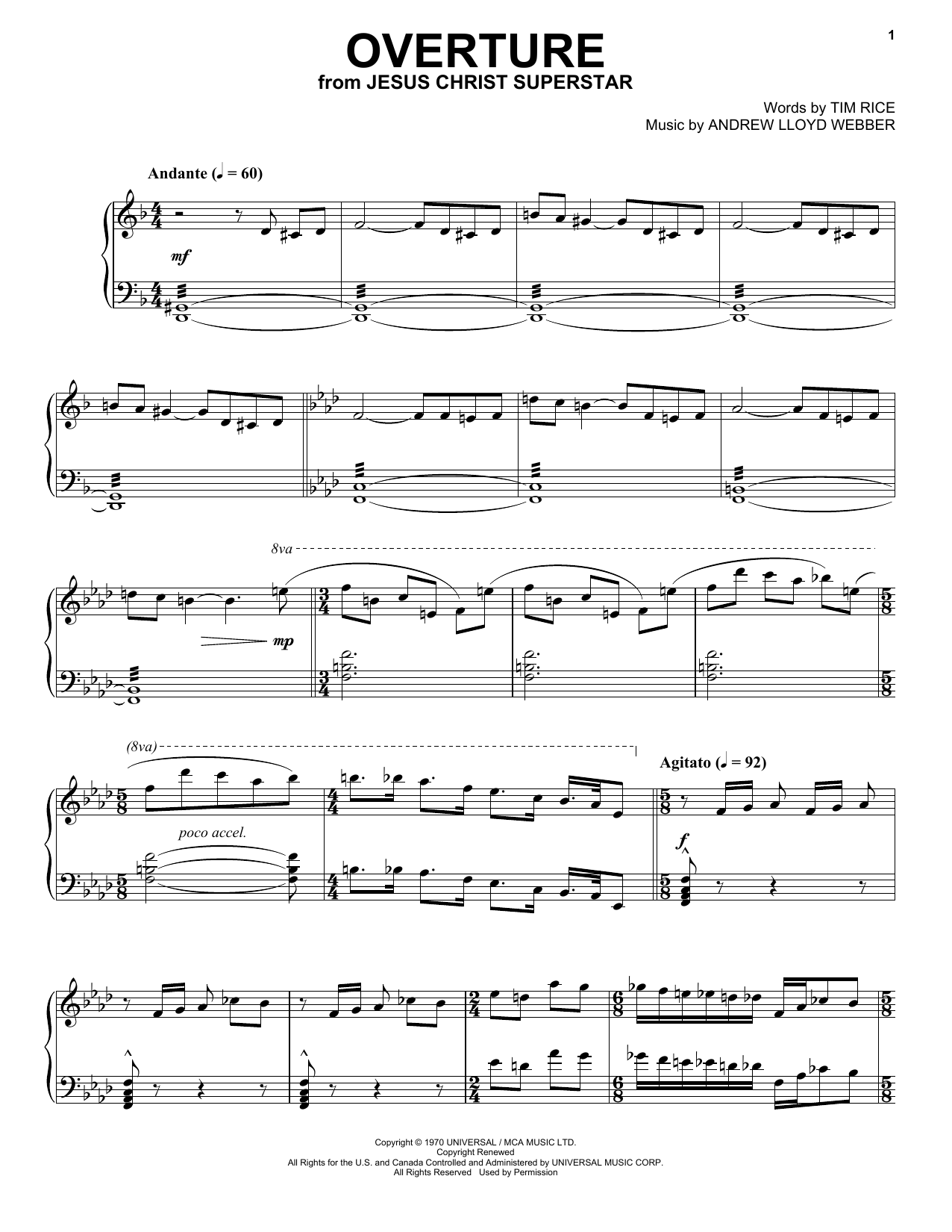 Overture By Bjork Free Sheet Music