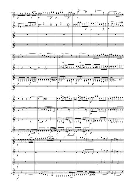 Overture From The Opera The Magic Flute For Clarinet Quartet By Wolfgang Amadeus Mozart Free Sheet Music