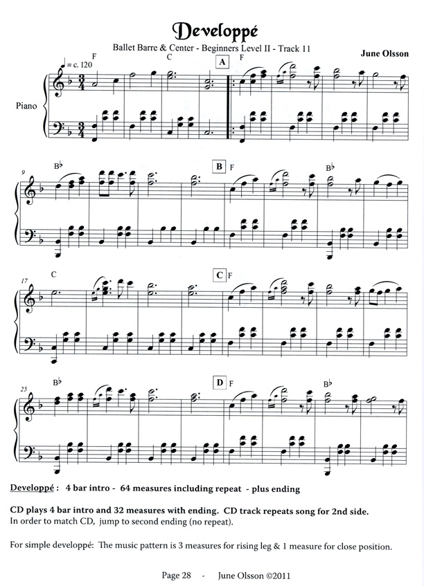 Piano + Ballet II ( Sheet Music For Ballet Class) By Adrián Gutiérrez Bordon Free Sheet Music