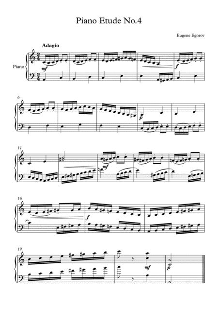 Piano Etudes Level 4 By N Free Sheet Music