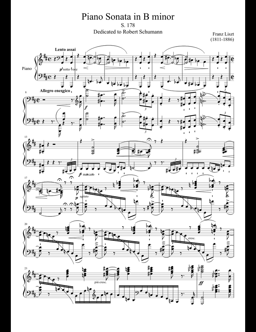 Piano Sonata In B Minor, Op. 5 By Richard Strauss Free Sheet Music