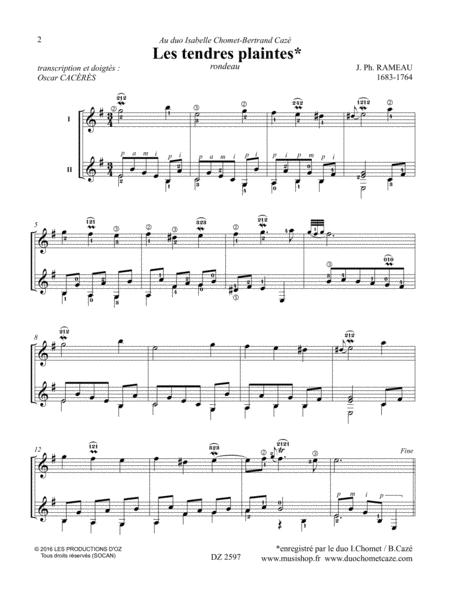 Pièces De Clavecin Pour 2 Guitares, Vol. 2 By J.P. Rameau Free Sheet Music