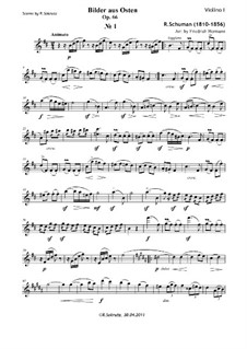 Pictures From The East, Op. 66 By Robert Schumann Free Sheet Music