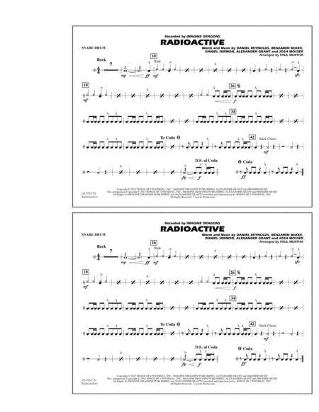 Radioactive - Snare Drum By Paul Murtha Free Sheet Music