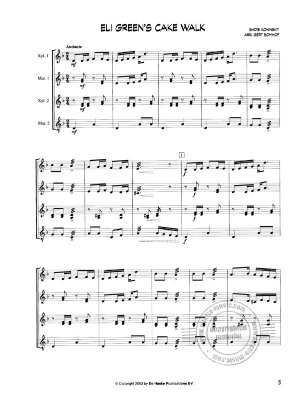 Ragtime Rags - 3 Easy Rags For Mallet Quartet By Gert Bomhof Free Sheet Music