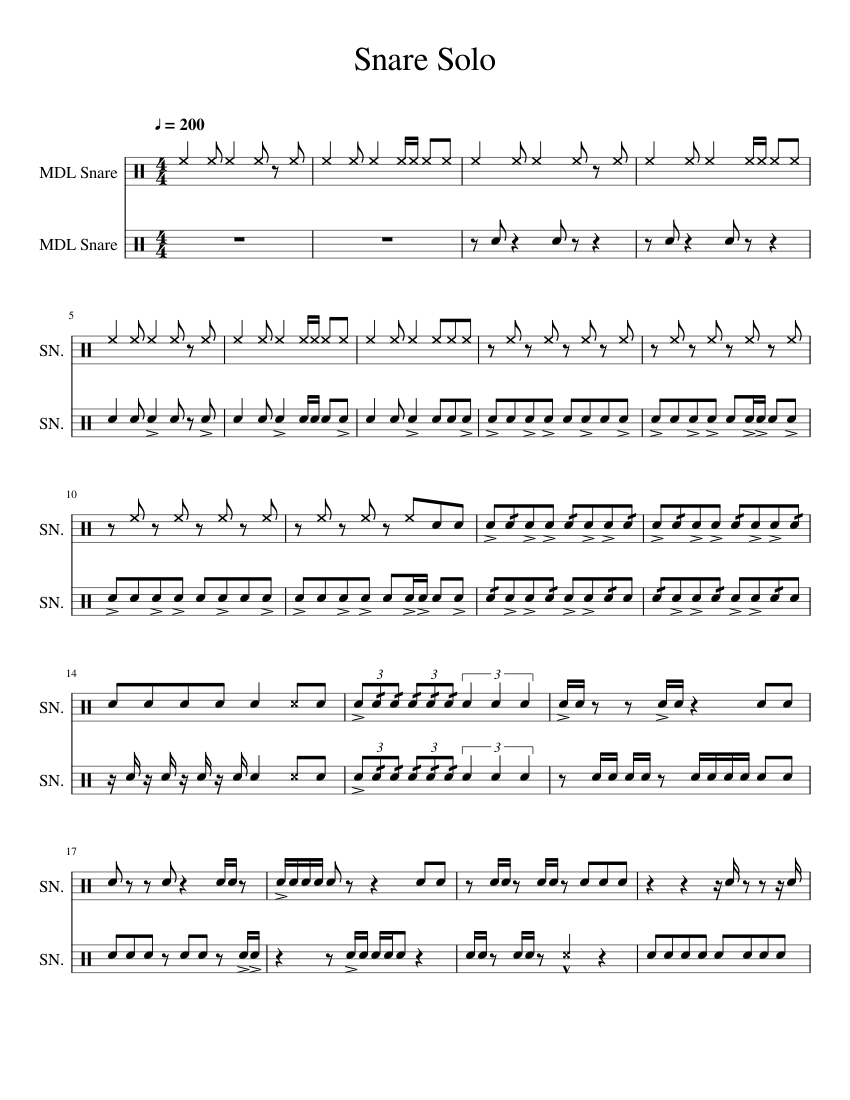 Rhythmology - A Collection Of Snare Solos, Duets & Trios / Grades 1 - 2.5 By David England Free Sheet Music