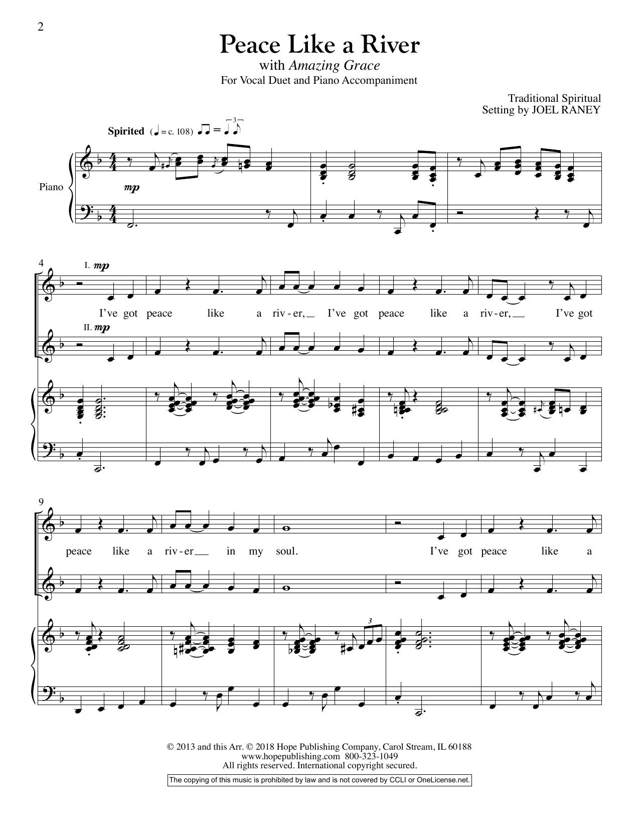 River Of Peace - Vocal By Margaret Rizza Free Sheet Music