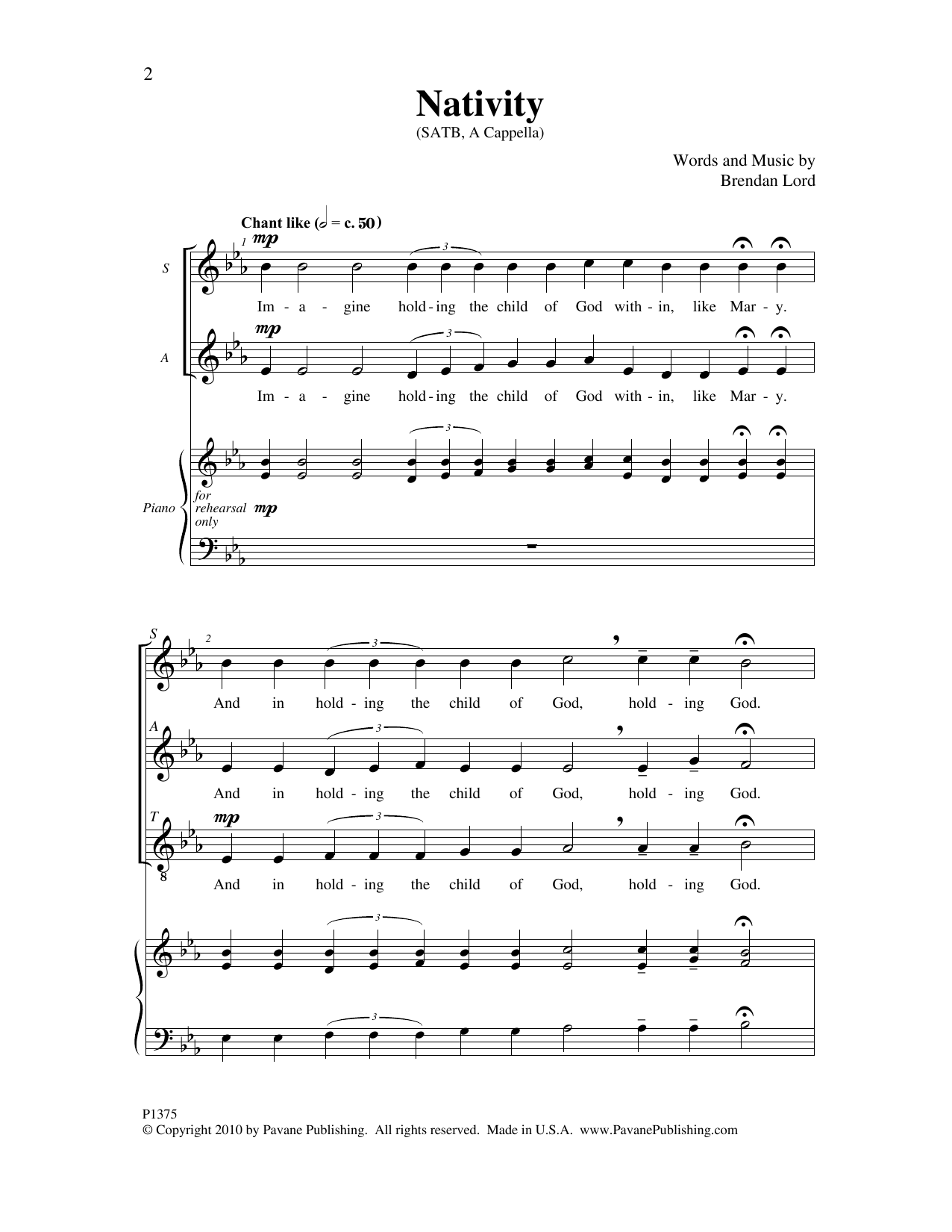 Rock Nativity Voc Sc By Tony Hatch Free Sheet Music