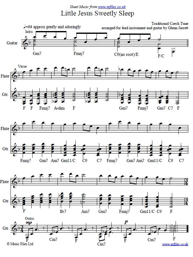 Rocking Carol ( Little Jesus Sweetly Sleep ) - Two Part Choir SA - Upper Voices By Percy Dearmer, Traditional Free Sheet Music