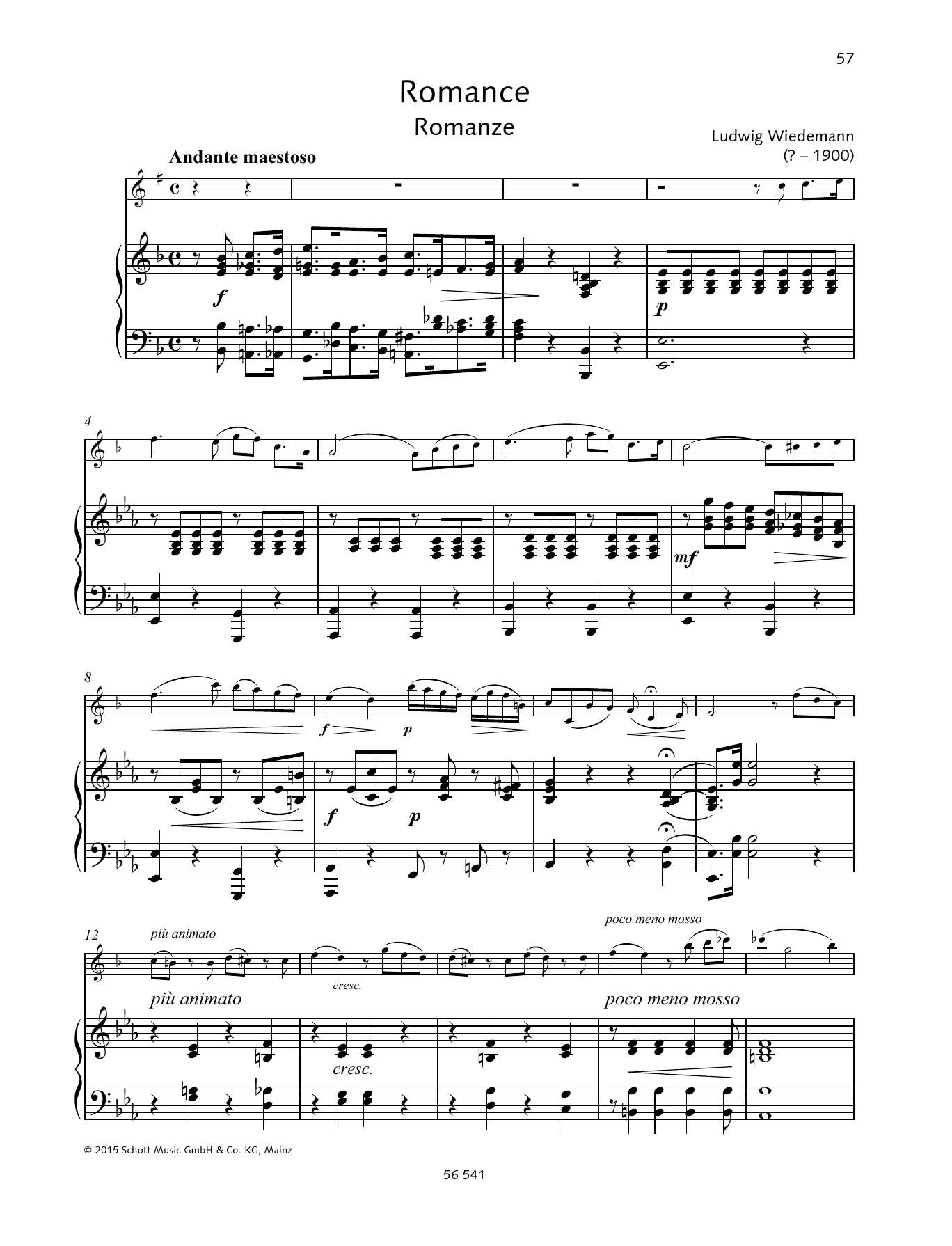 Romance By Claude Debussy Free Sheet Music