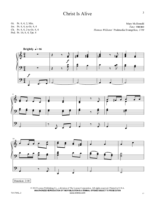 Sacrifice And Splendor By Mary McDonald Free Sheet Music