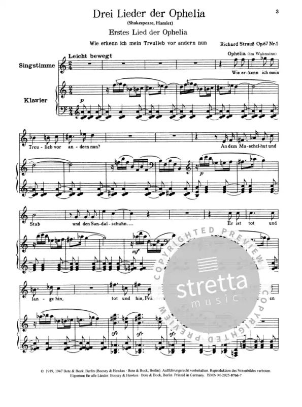 Sechs Lieder, Op. 67 - Book 1 By Richard Strauss Free Sheet Music