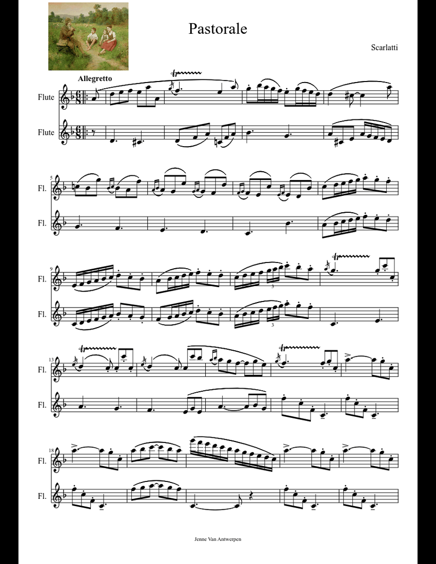 Selanka Pastorale By Zdenek Fibich Free Sheet Music