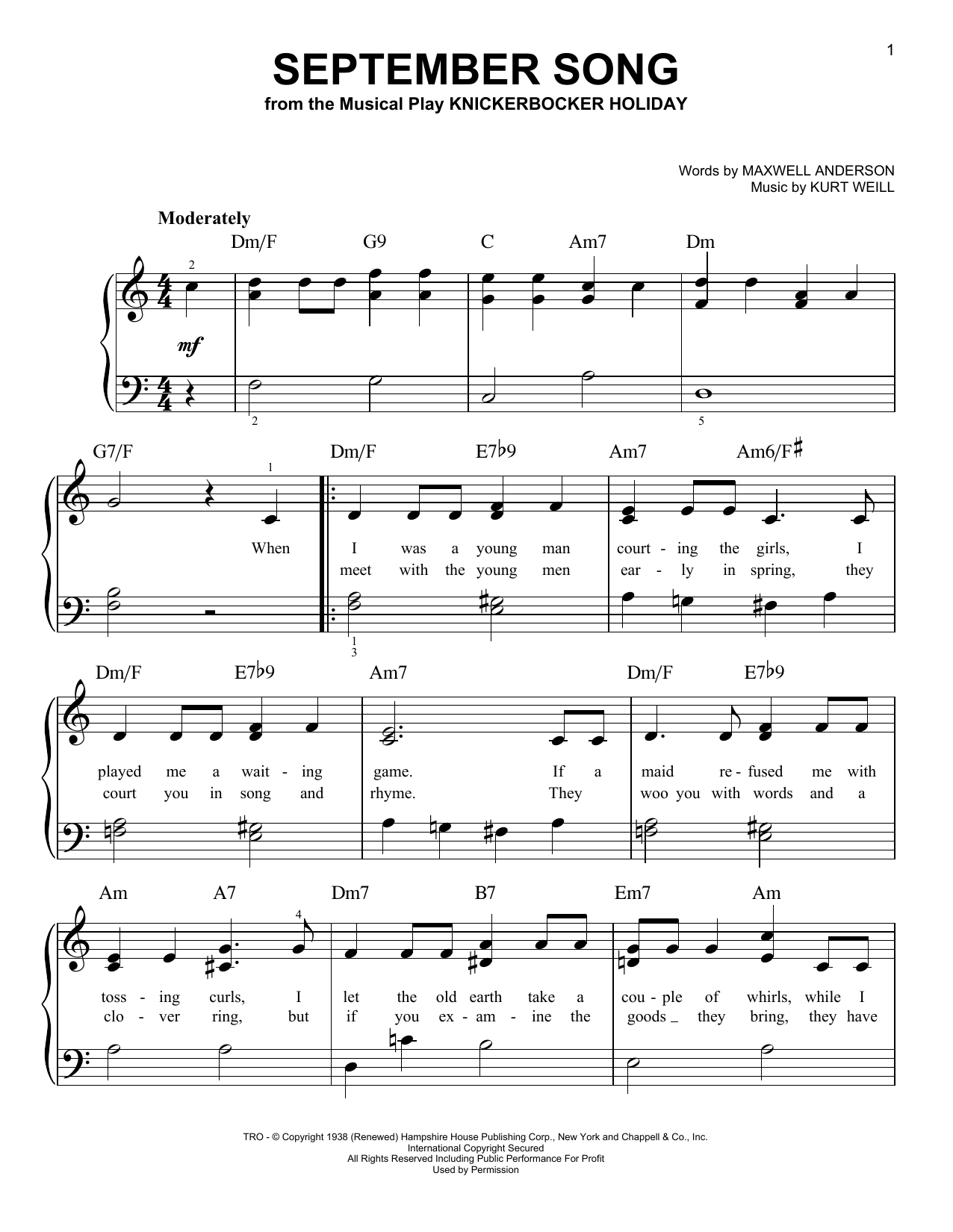 September By Earth Wind And Fire Free Sheet Music