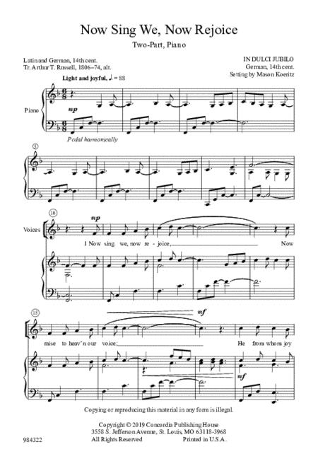 Sing We Now, Rejoice! By Donald Moore Free Sheet Music