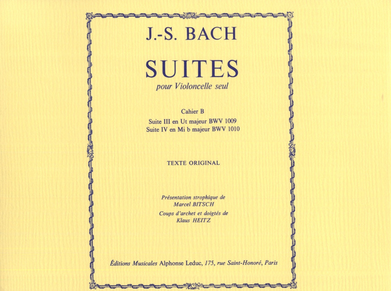 Six Suites Vol. 2 By Johann Sebastian Bach Free Sheet Music