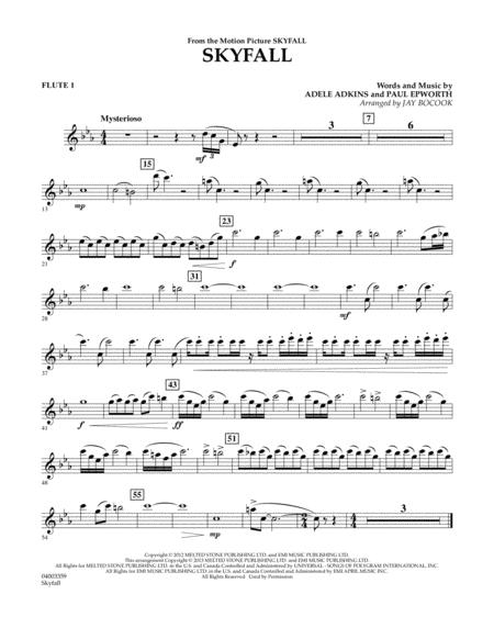 Skyfall - Flute By Adele Free Sheet Music