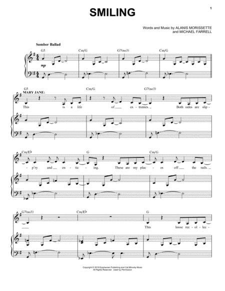 Smiling (from Jagged Little Pill The Musical) By Alanis Morissette Free Sheet Music