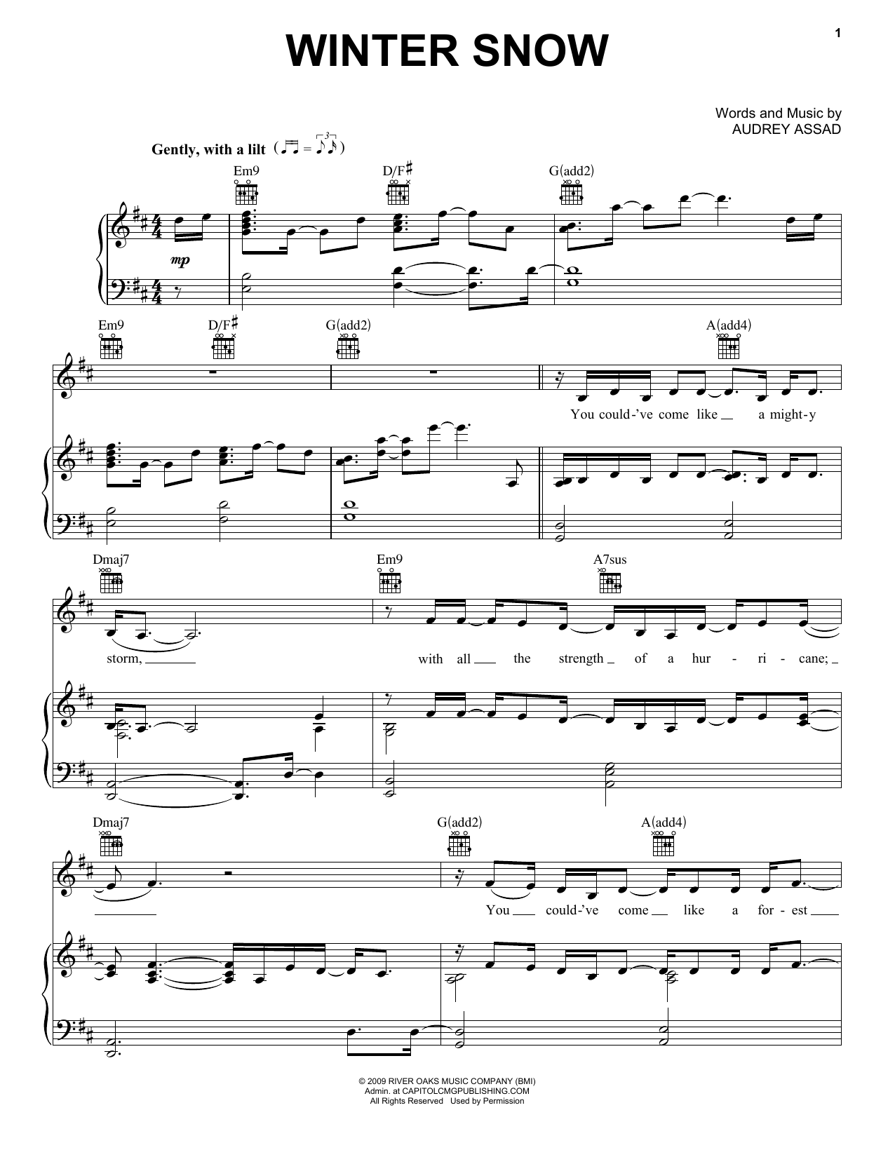 Snow On Snow By Andy Beck Free Sheet Music