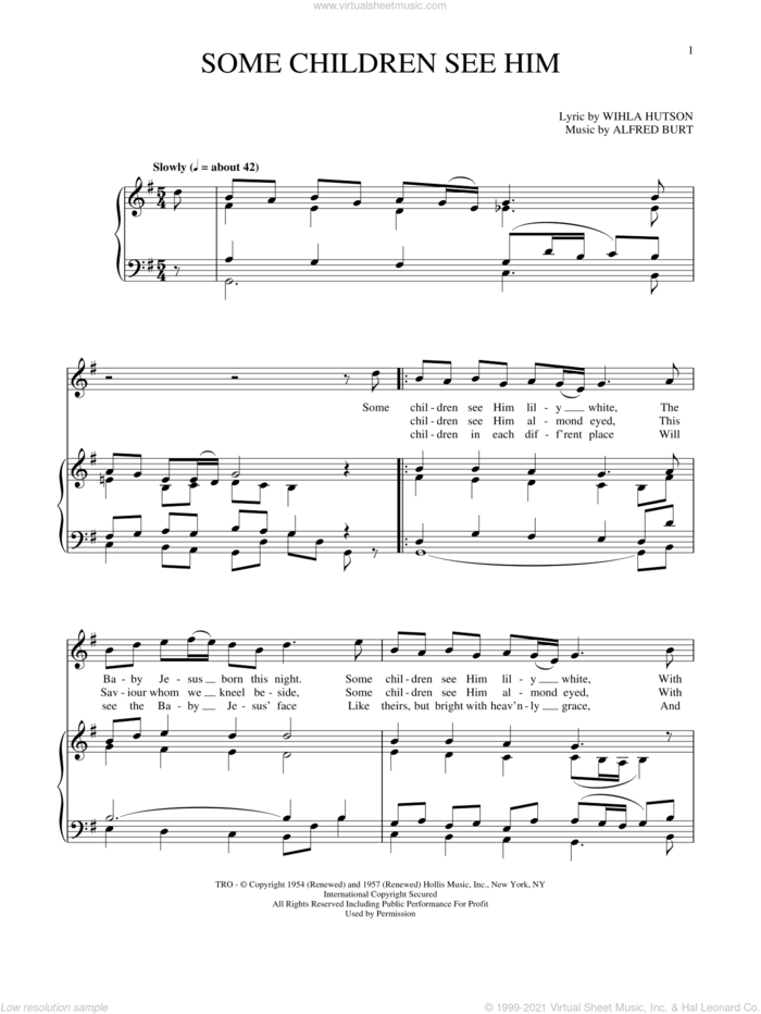 Some Children See Him By N Free Sheet Music