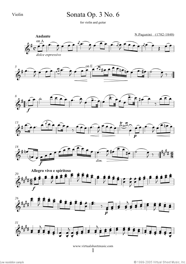 Sonata For Violin And Guitar By Maxim Berezovsky Free Sheet Music