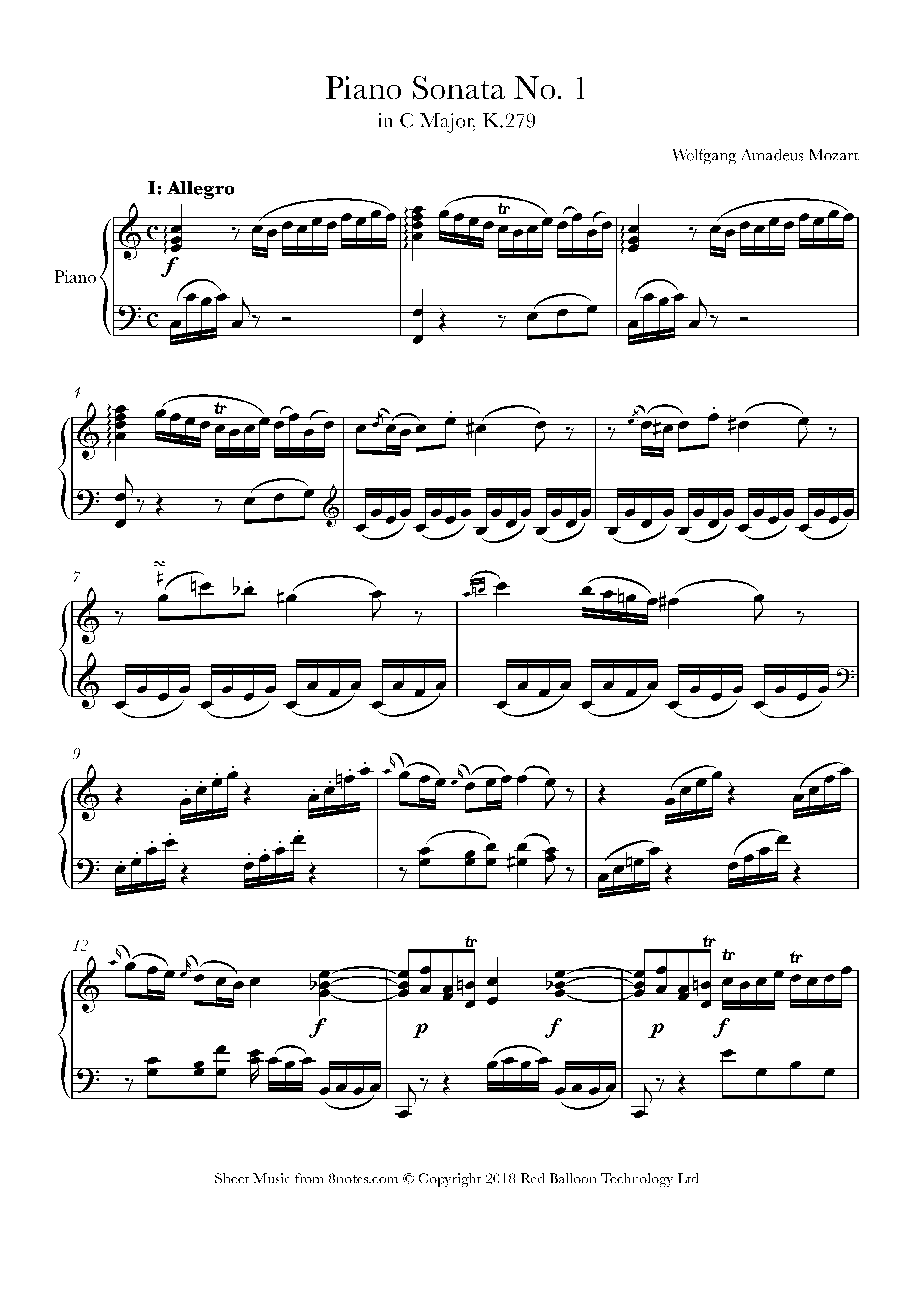 Sonata No. 1 By Benedetto Marcello Free Sheet Music