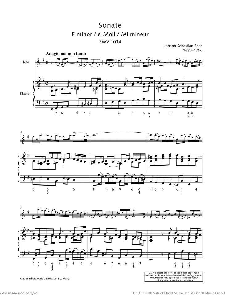 Sonata No. 5 In E Minor By Antonio Vivaldi Free Sheet Music