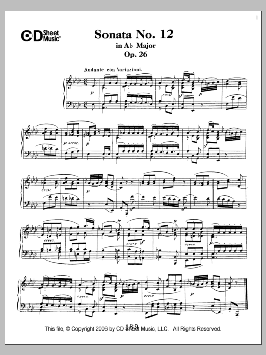 Sonata, Op. 26 By Erwin Dressel Free Sheet Music