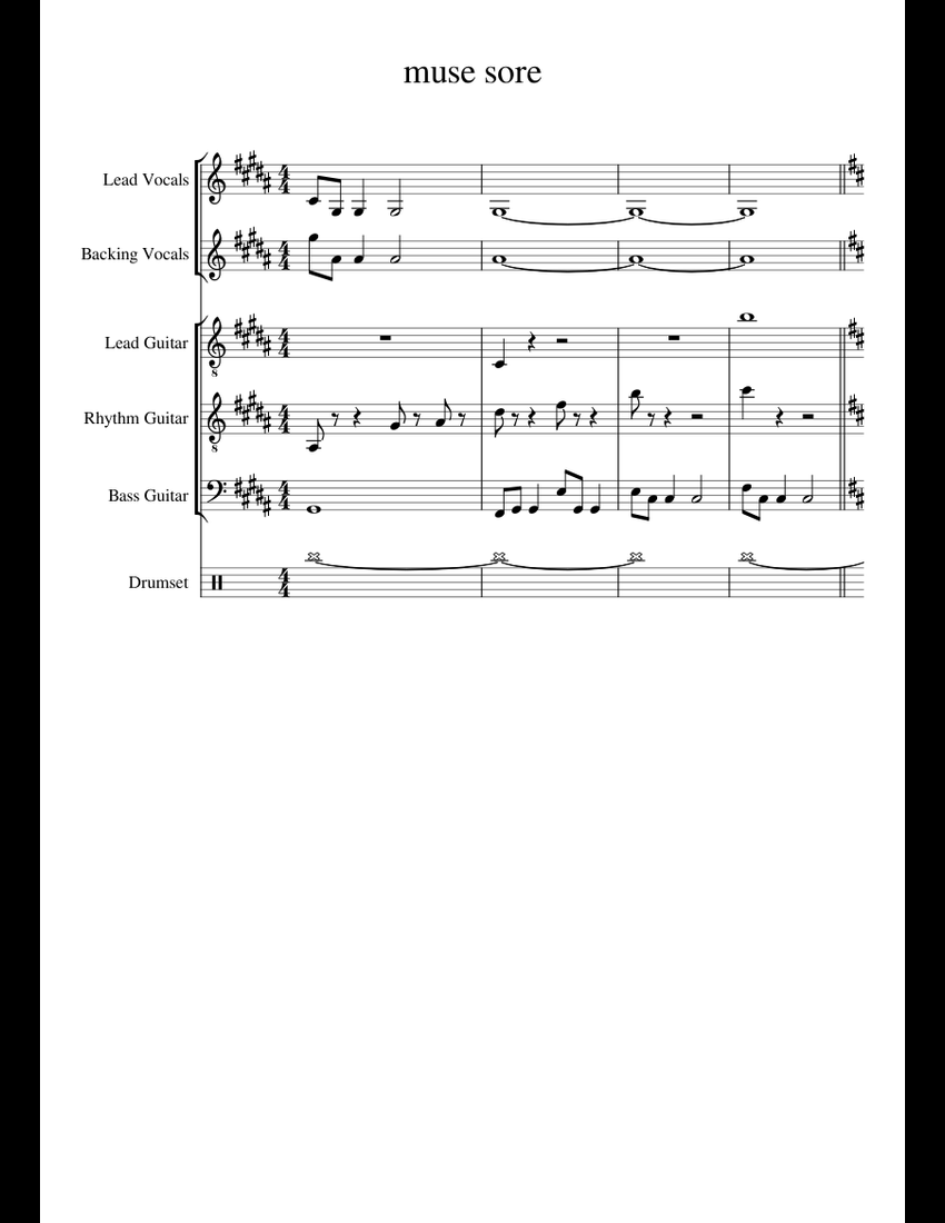 Sore By P. Sciortino Free Sheet Music