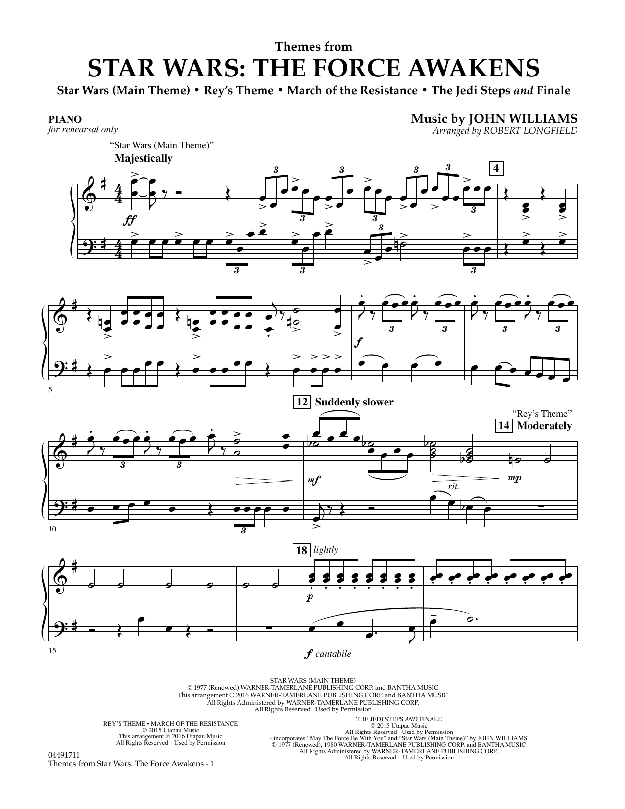 Star Wars: The Force Awakens By John Williams Free Sheet Music