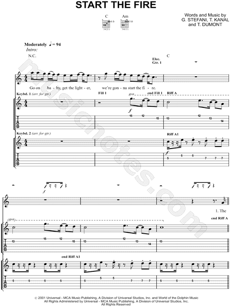 Start A Fire - Bass By John Stephens Free Sheet Music