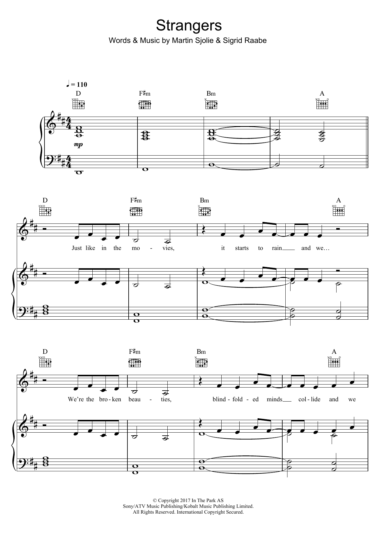 Strangers By Maddie & Tae Free Sheet Music