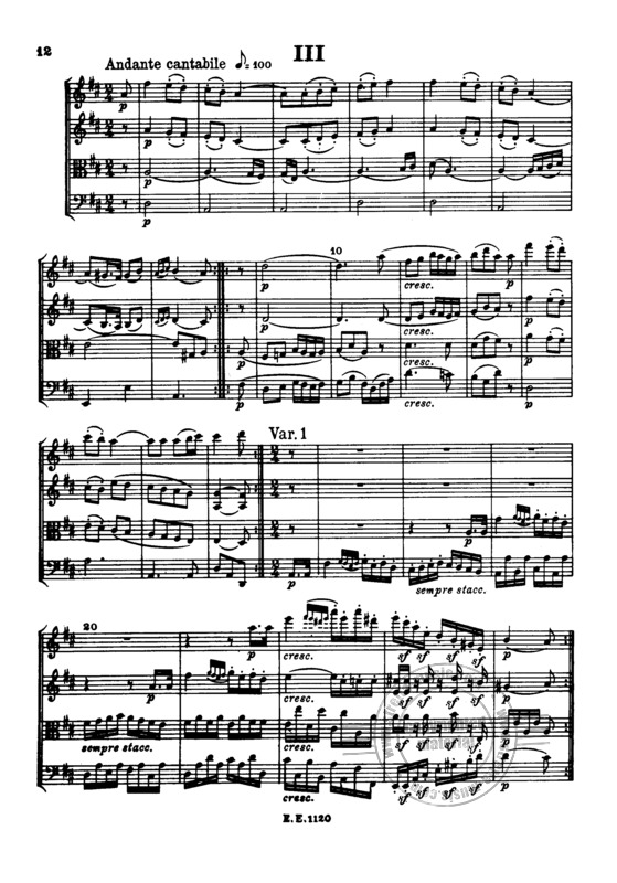 Streichquartett A-Dur By Michael Haydn Free Sheet Music