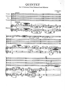 String Quintet (f-moll) By Alexander Borodin Free Sheet Music