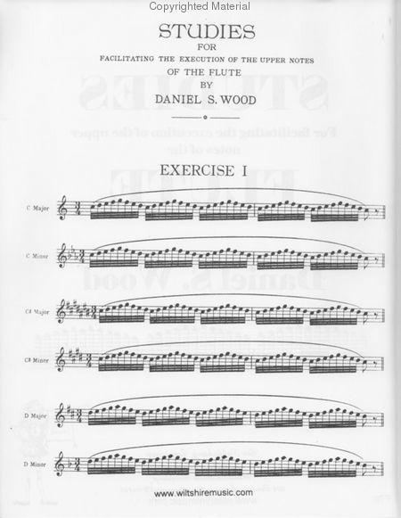 Studies For Facilitating The Execution Of The Upper Notes Of The Flute By D.S. Woods Free Sheet Music