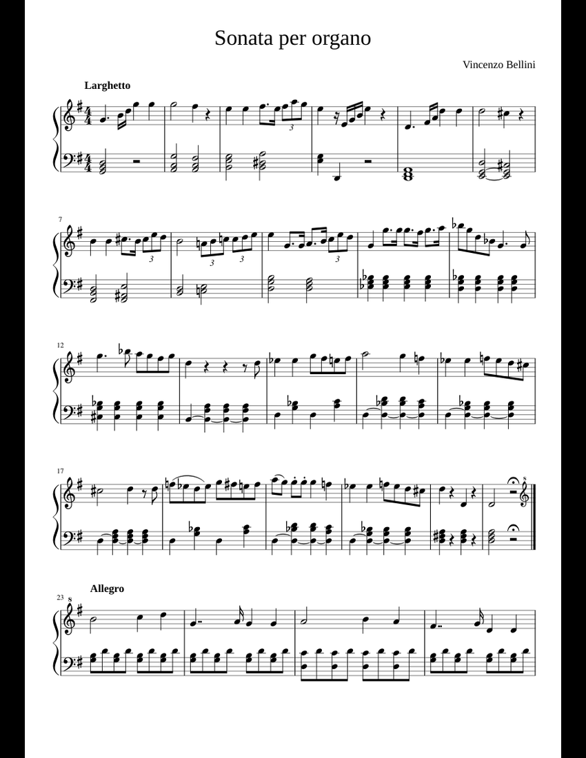 Suonate Per Organo Per Divertimento By Maria Elena Pierandrei Free Sheet Music