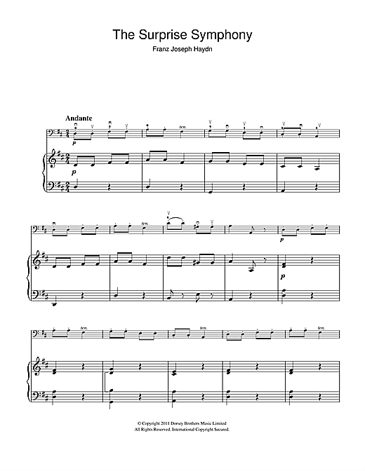 Surprise Symphony: Score By Franz Joseph Haydn Free Sheet Music