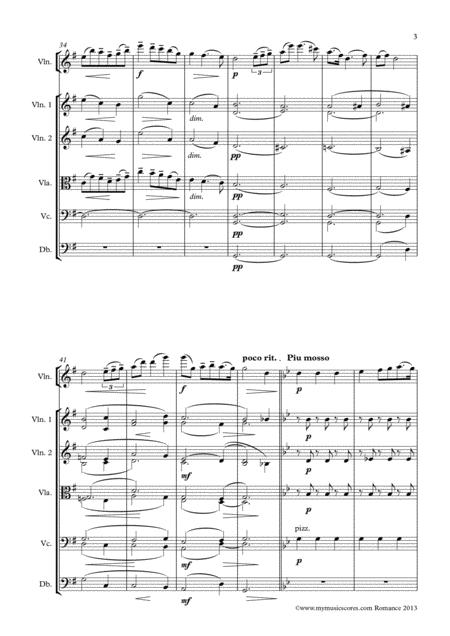 Svendsen Romance Op. 26 For Violin And String Orchestra By Johan Svendsen Free Sheet Music