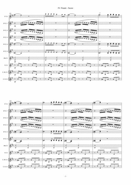 Tchaikovsky - Symphony No.4 - IV. Finale (for Clarinet Choir) By Peter Ilyich Tchaikovsky Free Sheet Music