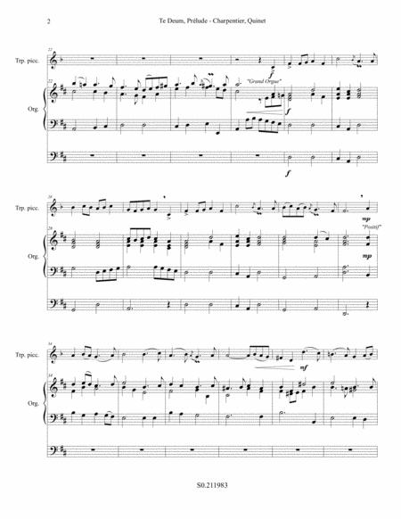 Te Deum, Prelude For Trumpet & Organ By Marc-Antoine Charpentier Free Sheet Music