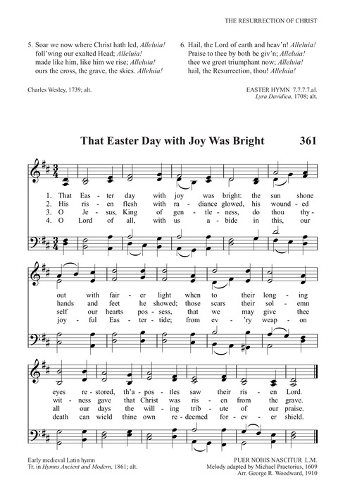 That Easter Day With Joy Was Bright (Downloadable) By Hal H. Hopson Free Sheet Music