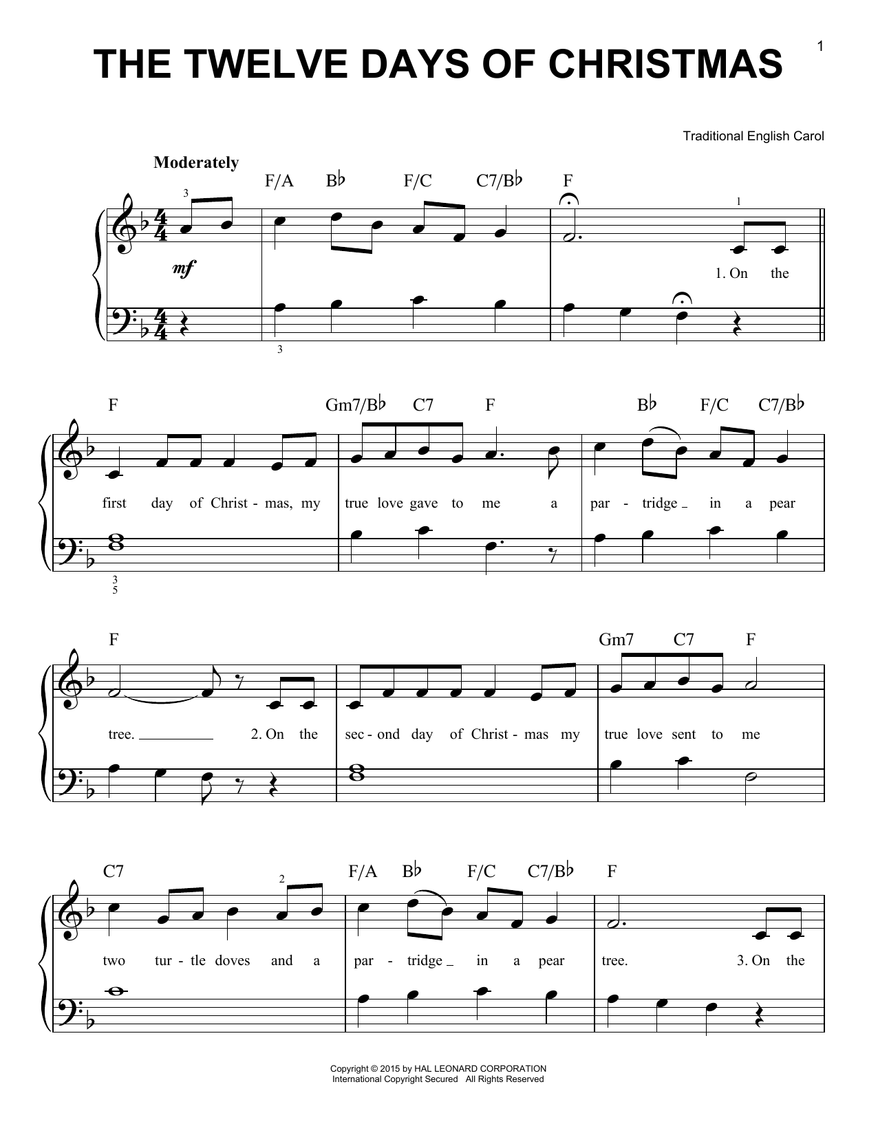 The 12 Days Of Christmas By J. Coots Free Sheet Music