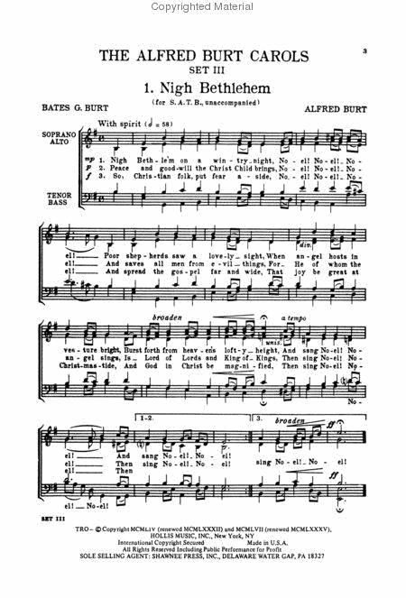 The Alfred Burt Carols - Set 3 By Alfred Burt Free Sheet Music