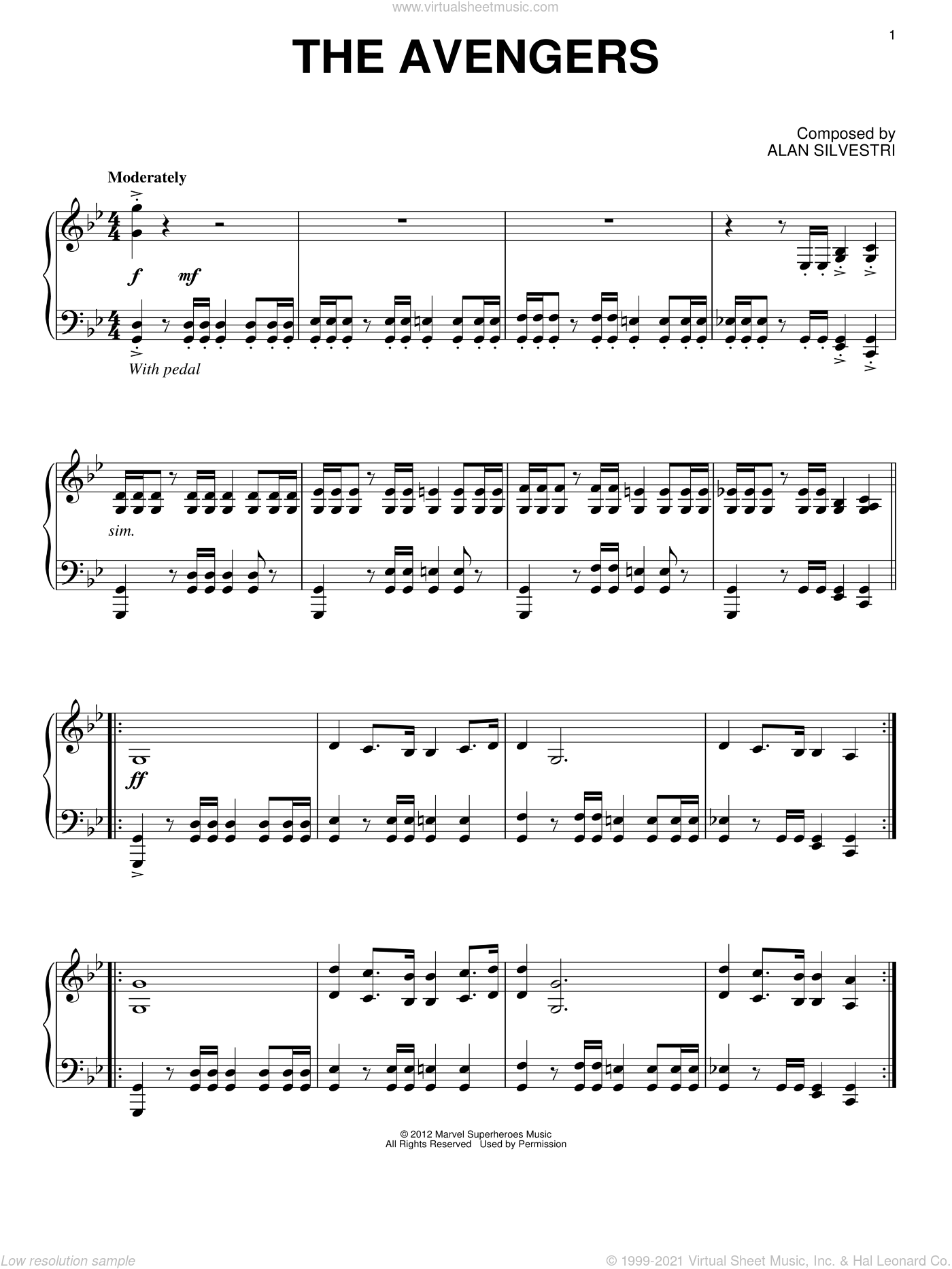 The Avengers By Alan Silvestri Free Sheet Music