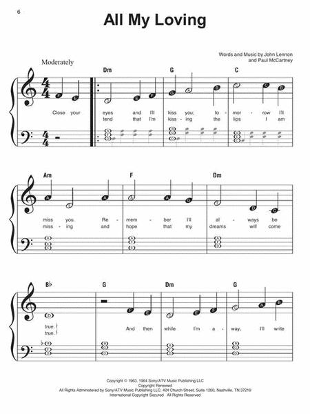 The Beatles - Instant Piano Songs By The Beatles Free Sheet Music