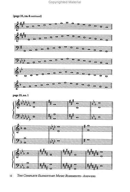 The Complete Elementary Music Rudiments, 2nd Edition: Answer Book By Mark Sarnecki Free Sheet Music