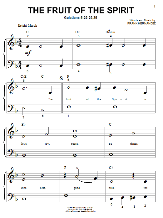 The Fruit Of The Spirit By Dan Forrest Free Sheet Music