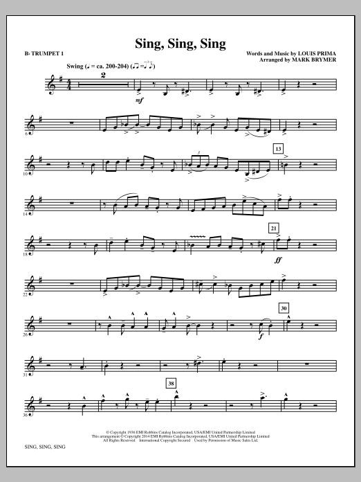 The Singing Trumpet By Peter Bond Free Sheet Music